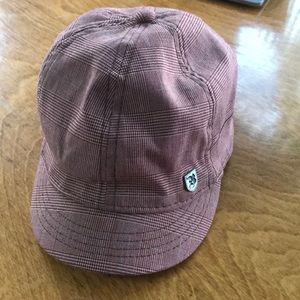 Vintage Brixton Hat • Maroon and White small brim